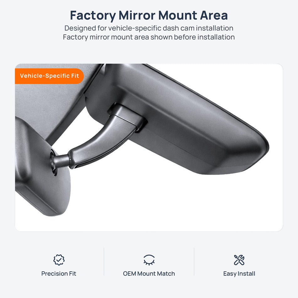 Factory mirror mount area for Wuling Starlight dash cam installation