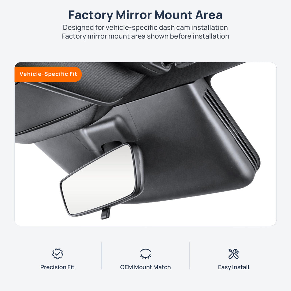 Factory mirror mount area for BYD Sealion 05 DM-i dash cam installation