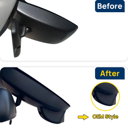 Vorher-Nachher Vergleich: Xplywi 1080P Frontkamera Dashcam Kompatibel mit Toyota Corolla Cross XG10 2019-2022, diskrete OEM-Installation