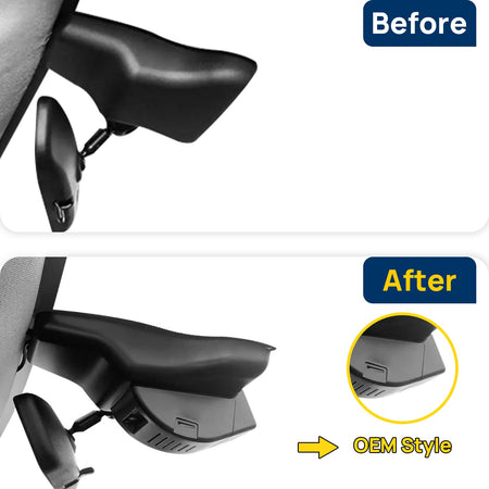 Vorher-Nachher Vergleich: Xplywi 2K Frontkamera Dashcam Kompatibel mit Hyundai i30 PD Elantra CN7 2020-2022, diskrete OEM-Installation