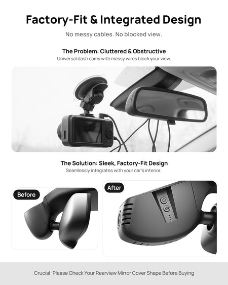 Before vs after installation on Audi A4 A6 Allroad A3 A5 A6 Q5 A8 S8 A7 S5 Q3 S3 S7 2019-2025, versteckte Installation, WiFi, Super Nachtsicht, WDR, 170¡ã Weitwinkel,...