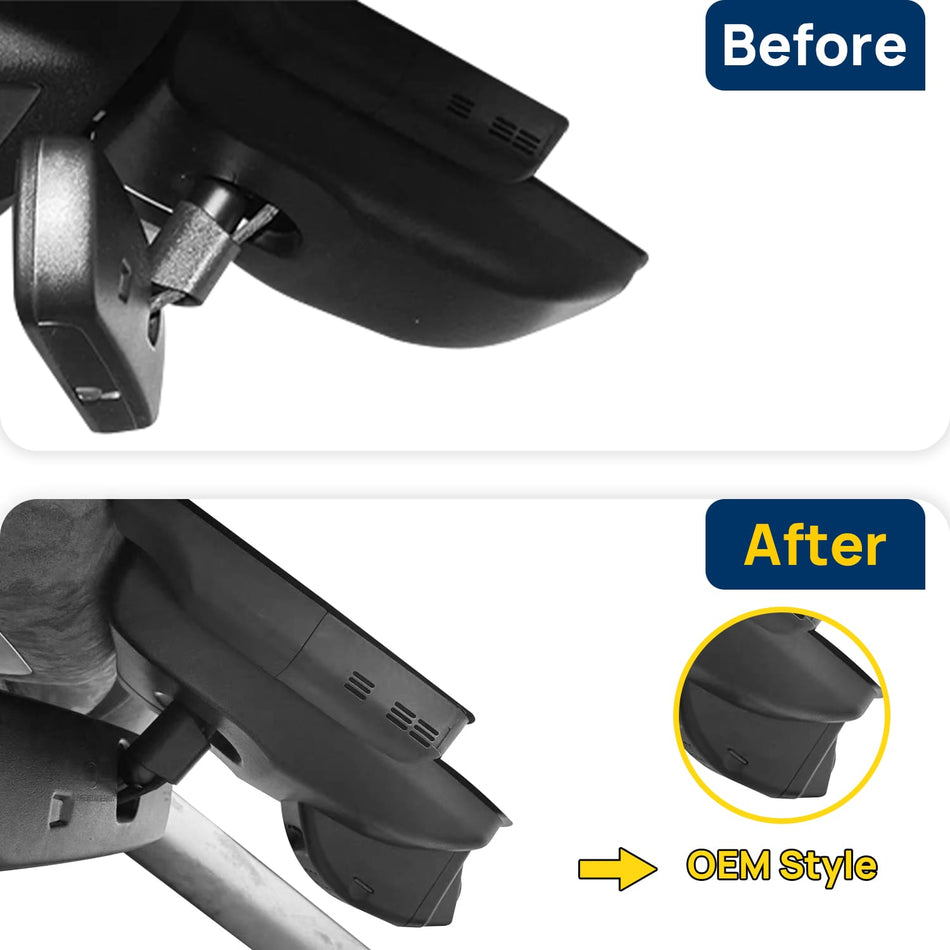 Vorher-Nachher Vergleich: Xplywi 2K/1080P Doppel Dashcam Autokamera Kompatibel mit Lexus ES ES250 ES300h ES350 2019-2025, diskrete OEM-Installation