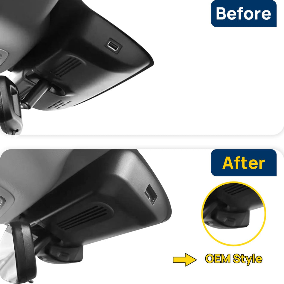Vorher-Nachher Vergleich: Xplywi 4K/1080P Doppel Dashcam Autokamera Kompatibel mit Haval Dargo 2021-2026, diskrete OEM-Installation