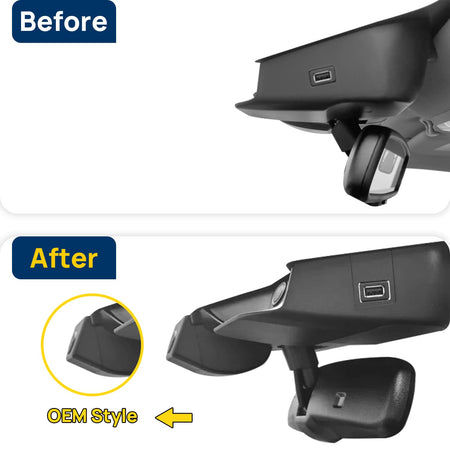 Vorher-Nachher Vergleich: Xplywi 4K/1080P Doppel Dashcam Autokamera Kompatibel mit GWM P Series Poer Pao 2020, diskrete OEM-Installation