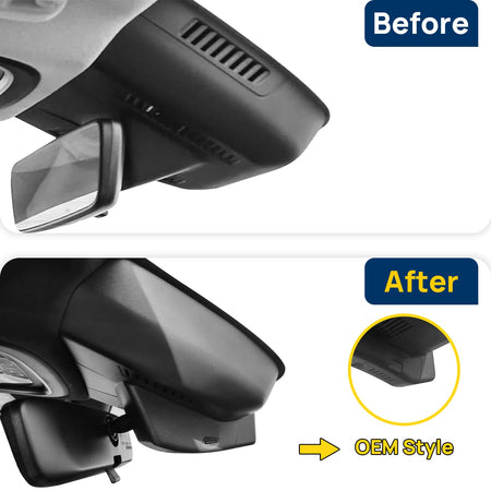 Vorher-Nachher Vergleich: Xplywi 1080P Frontkamera Dashcam Kompatibel mit Geely Monjaro Xingyue L KX11 2021-2025, diskrete OEM-Installation