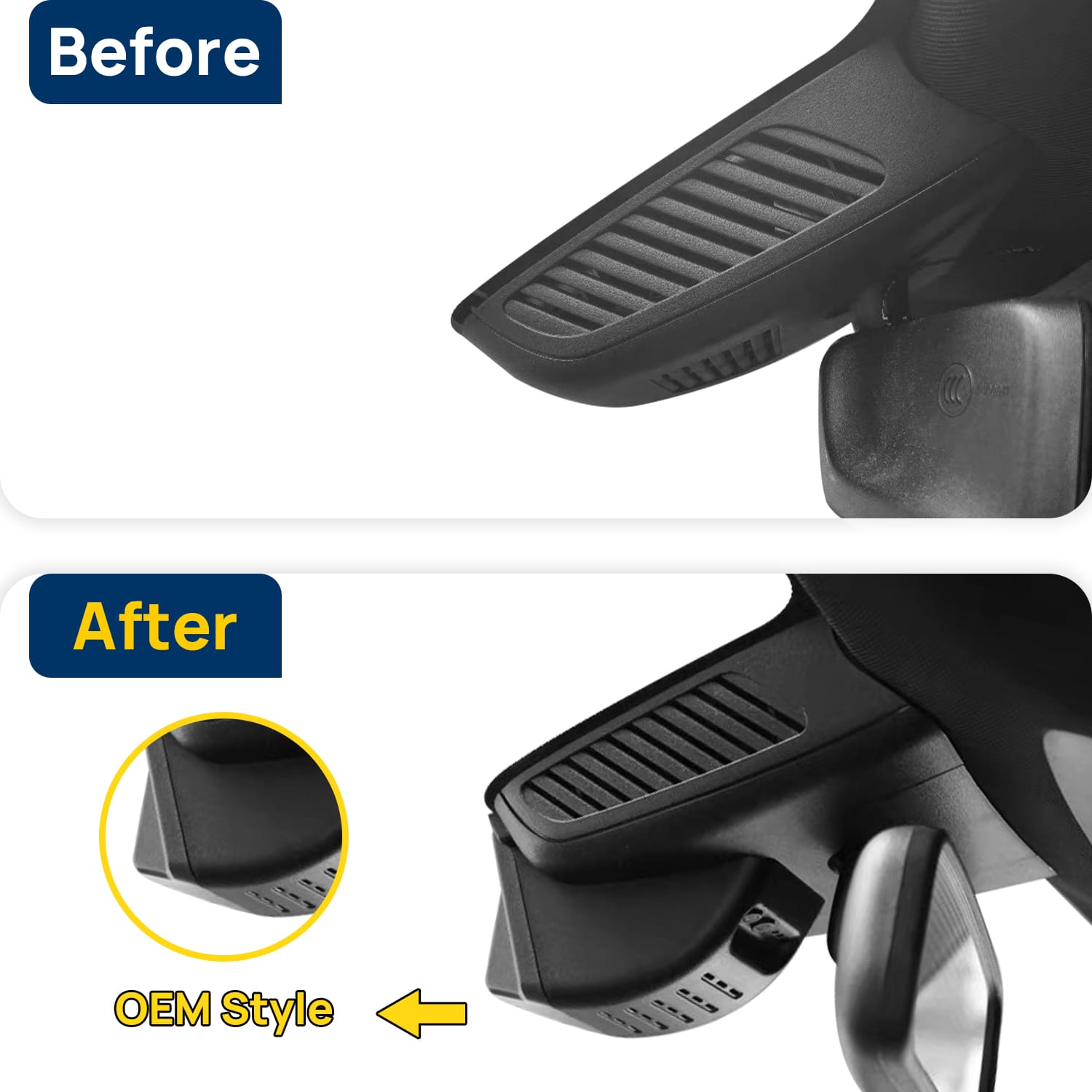 Vorher-Nachher Vergleich: Xplywi 1080P Frontkamera Dashcam Kompatibel mit Mercedes-Benz A180 A200 A-Class W177 2019-2022, diskrete OEM-Installation