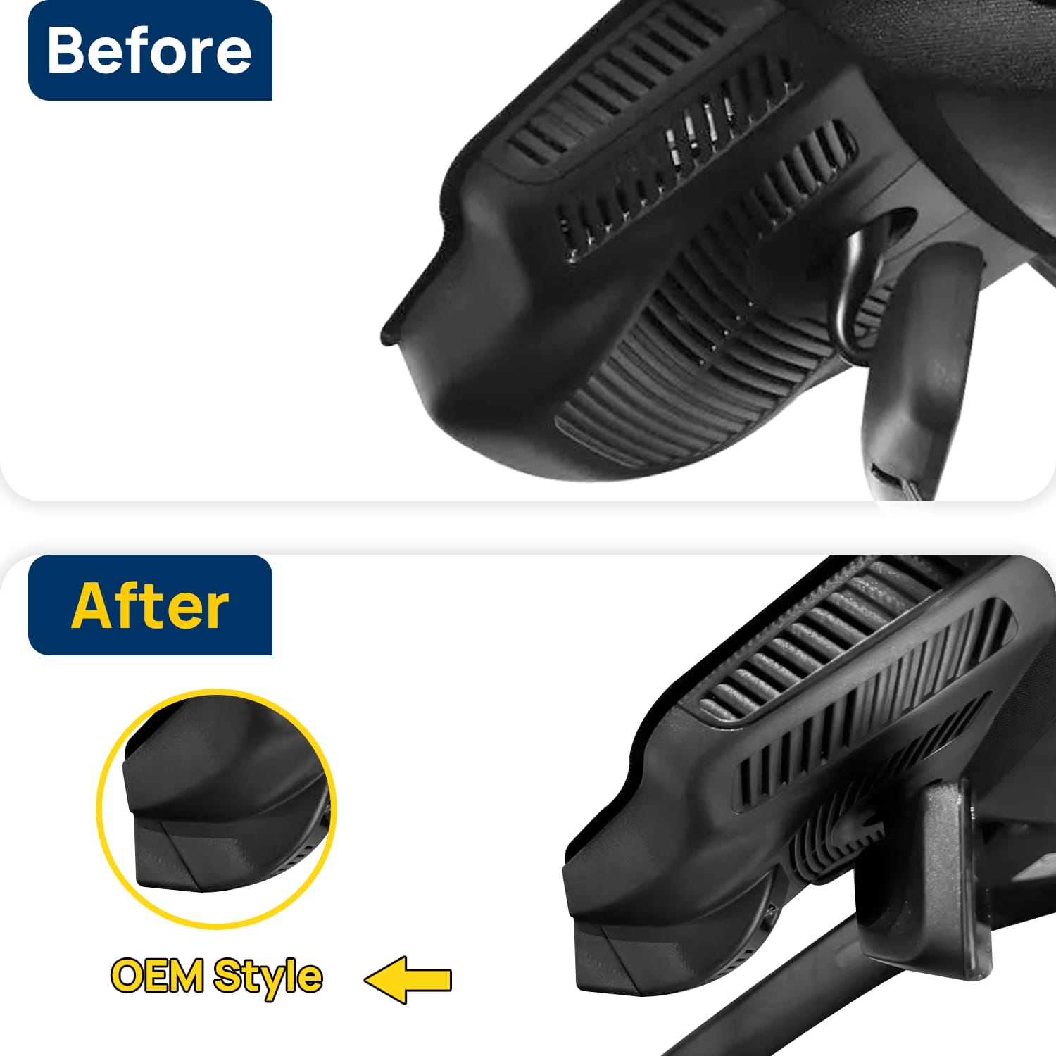 Vorher-Nachher Vergleich: Xplywi 1080P Frontkamera Dashcam Kompatibel mit Mercedes-Benz EQB350 EQB260 X243 2022-2024, diskrete OEM-Installation