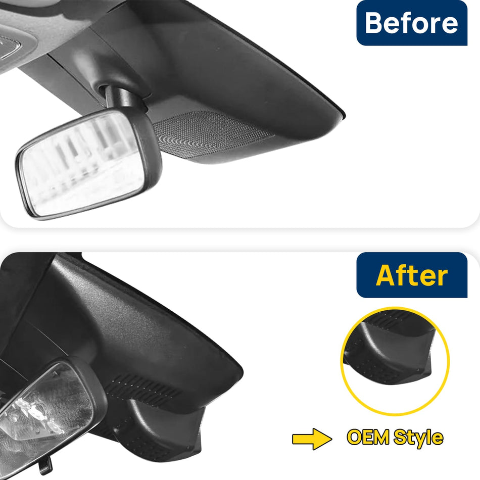 Vorher-Nachher Vergleich: Xplywi 2K/1080P Doppel Dashcam Autokamera Kompatibel mit Honda Jazz Fit 4 Mk4 2020-2023, diskrete OEM-Installation