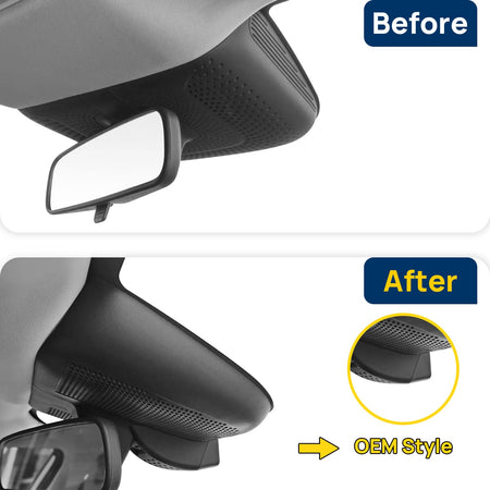 Vorher-Nachher Vergleich: Xplywi 2K Frontkamera Dashcam Kompatibel mit GAC AION UT U Pro 2025, diskrete OEM-Installation