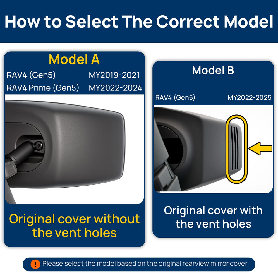 Vorher-Nachher Vergleich: Xplywi 2K Frontkamera Dashcam Kompatibel mit Toyota RAV4 2019-2021 & RAV4 Prime 2021-2024, diskrete OEM-Installation
