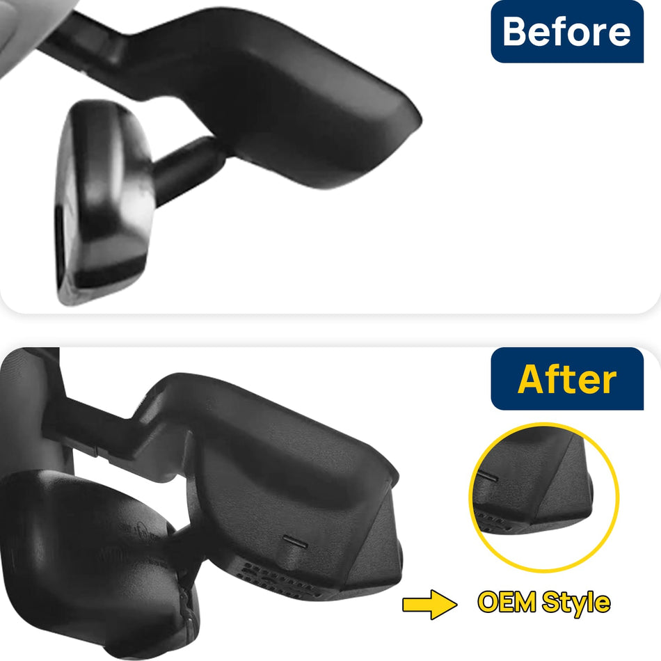 Vorher-Nachher Vergleich: Xplywi 1080P Frontkamera Dashcam Kompatibel mit Renault Kadjar Koleos Samsung QM6 2015-2023, diskrete OEM-Installation