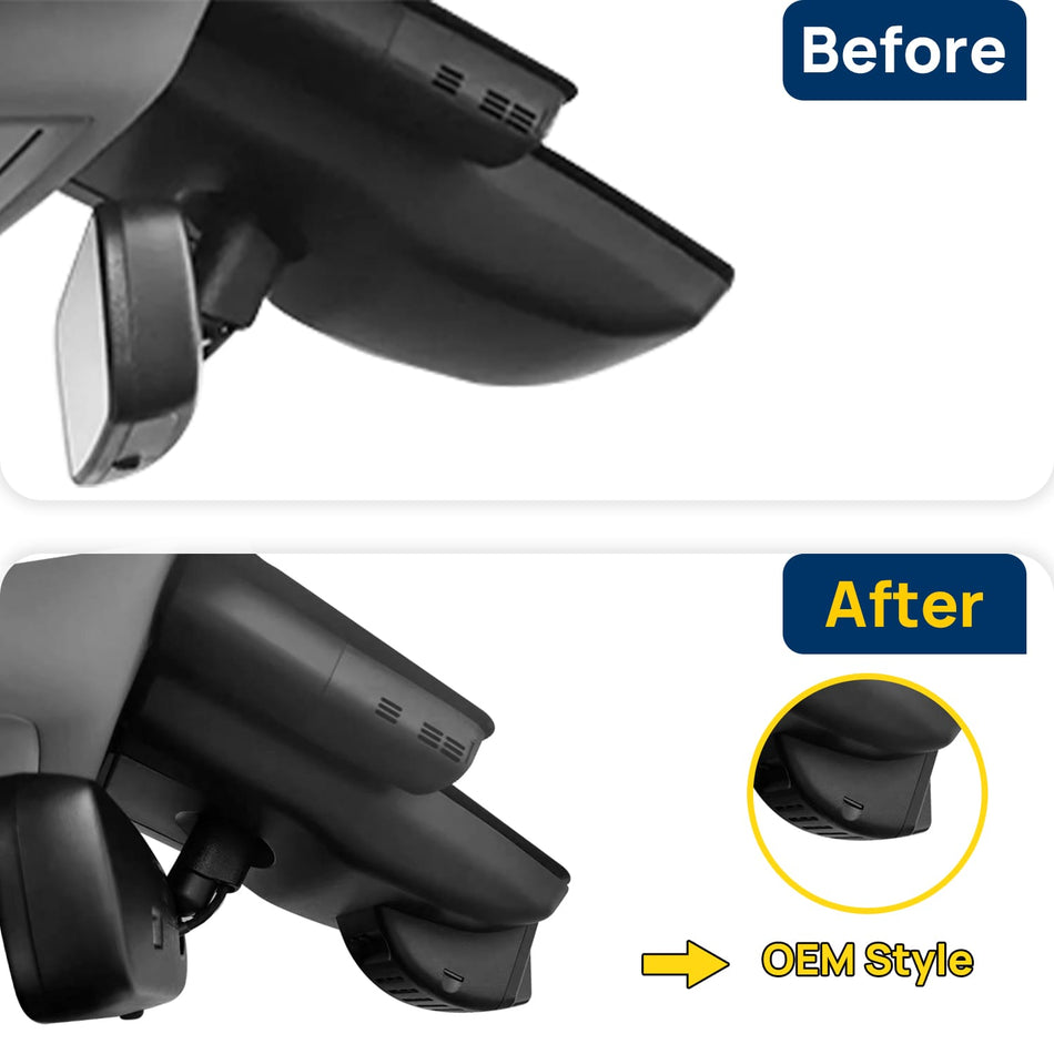 Vorher-Nachher Vergleich: Xplywi 2K Frontkamera Dashcam Kompatibel mit Lexus RX AL20 RX300 RX350 RX450h 2020-2022, diskrete OEM-Installation