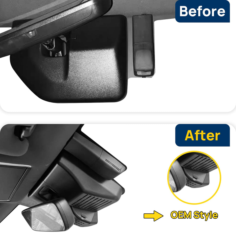 Vorher-Nachher Vergleich: Xplywi 4K/1080P Doppel Dashcam Autokamera Kompatibel mit Lexus LX LX600 LX500d J310 2022-2024, diskrete OEM-Installation