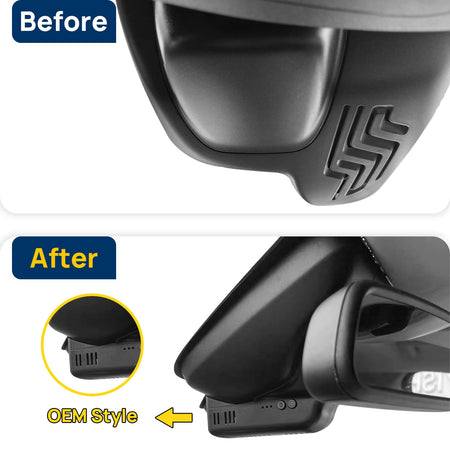 Vorher-Nachher Vergleich: Xplywi 4K/1080P Doppel Dashcam Autokamera Kompatibel mit Volvo XC60 2012-2017, diskrete OEM-Installation