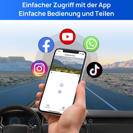 Xplywi Dashcam App - Einfacher Zugriff und Teilen über WLAN-Verbindung mit sozialen Medien