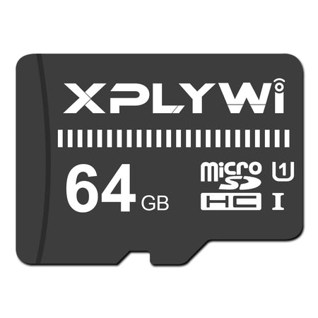 Xplywi 64GB microSDHC Speicherkarte schwarz für Dashcam und Autokamera mit Class 10 Geschwindigkeit