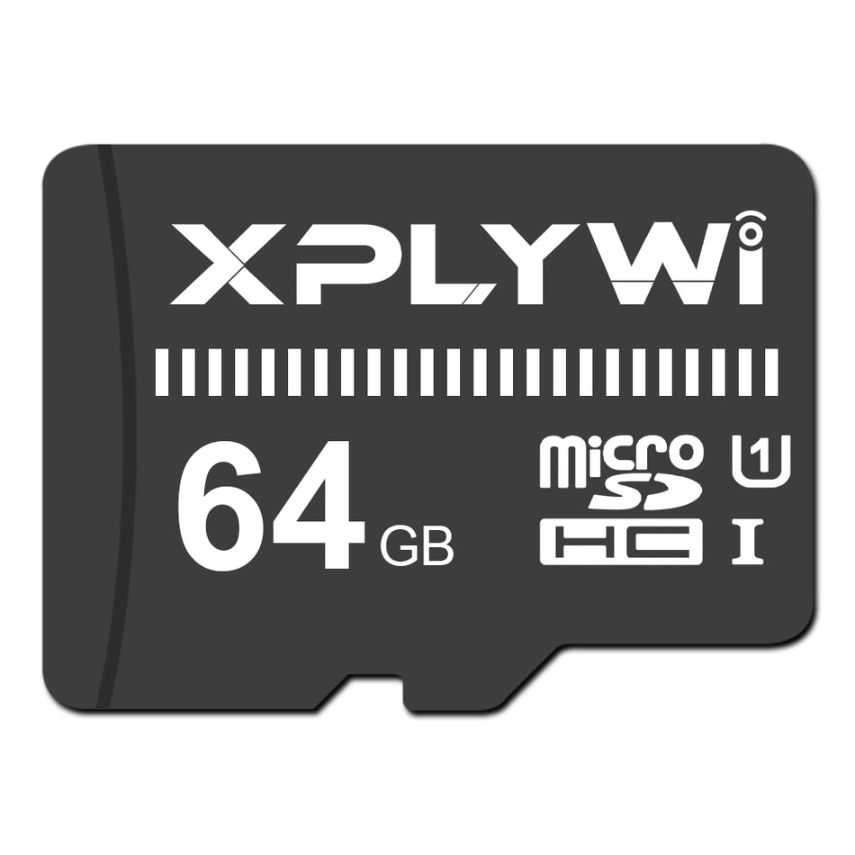 Xplywi 64GB microSDHC Speicherkarte schwarz für Dashcam und Autokamera mit Class 10 Geschwindigkeit