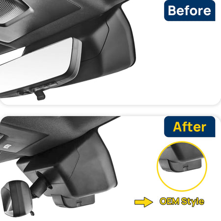 Vorher-Nachher Vergleich: Xplywi 4K/1080P Doppel Dashcam Autokamera Kompatibel mit Lexus GX GX550 GX550h 2024 2025, diskrete OEM-Installation