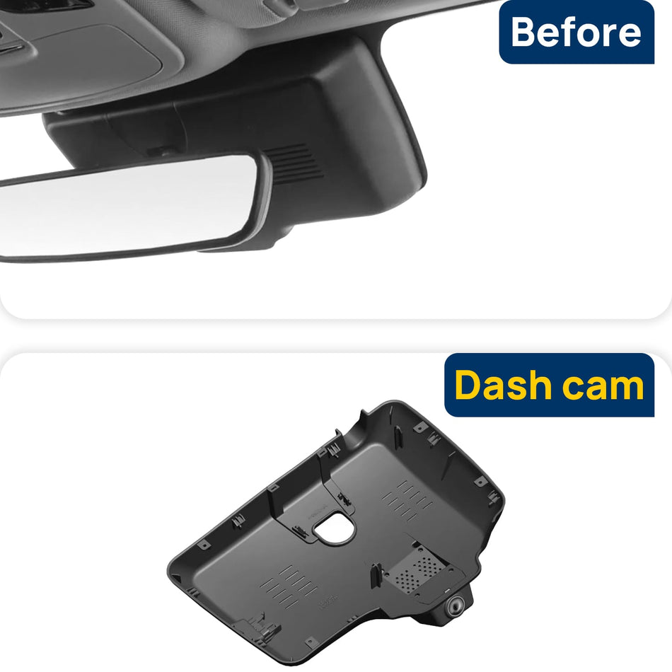 Vorher-Nachher Vergleich: Xplywi 2K Frontkamera Dashcam Kompatibel mit GMW Tank 400 500 2022-2025, diskrete OEM-Installation