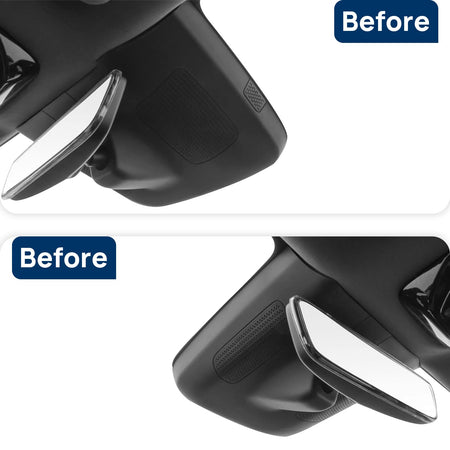 Vorher-Nachher Vergleich: Xplywi 1080P Frontkamera Dashcam Kompatibel mit Hongqi EH7 2024, diskrete OEM-Installation