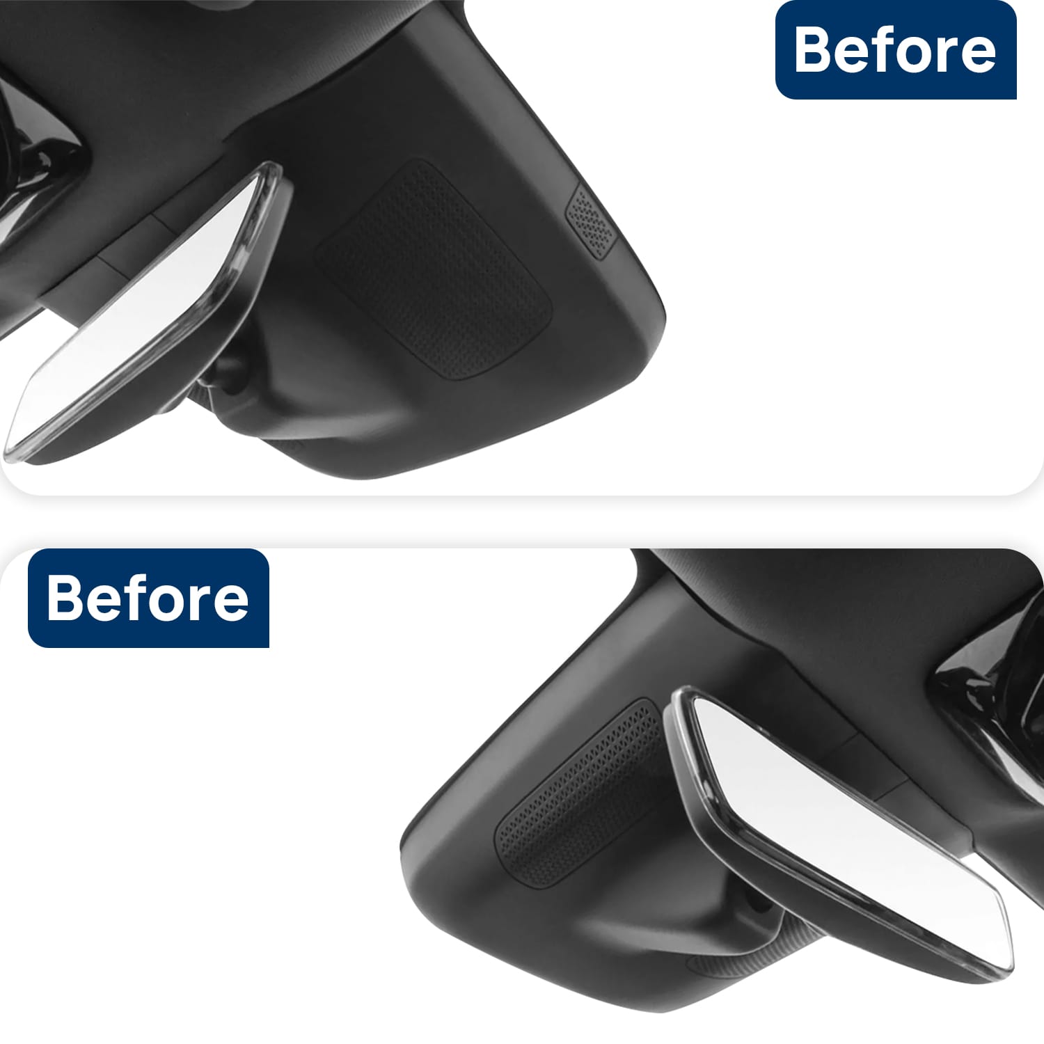 Vorher-Nachher Vergleich: Xplywi 2K/1080P Doppel Dashcam Autokamera Kompatibel mit Hongqi EH7 2024, diskrete OEM-Installation