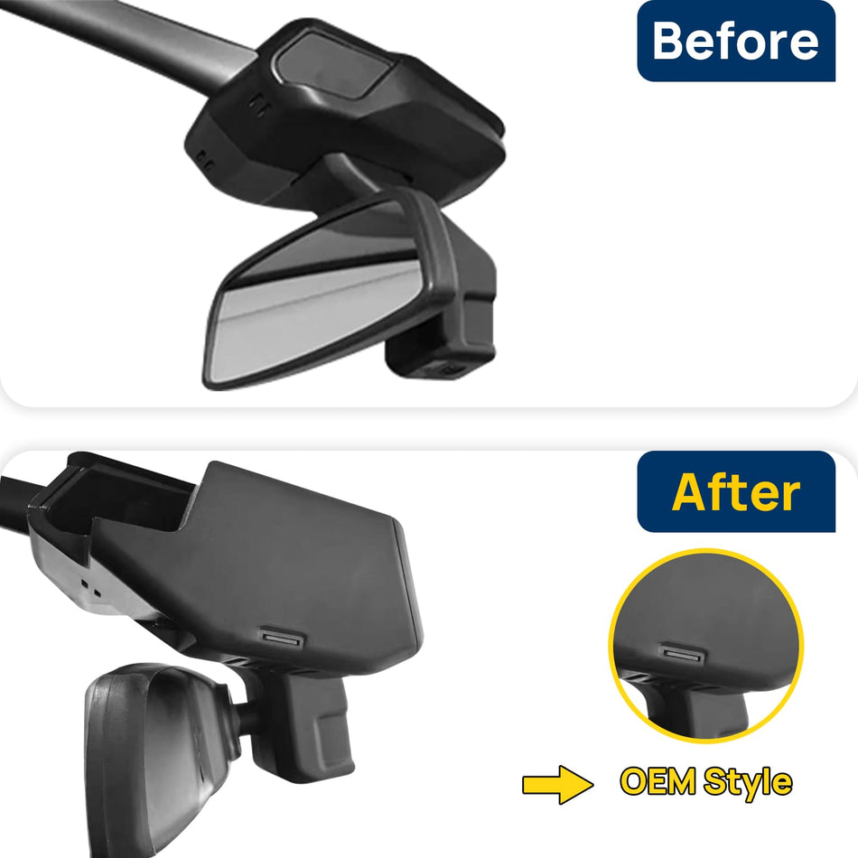 Vorher-Nachher Vergleich: Xplywi 4K Frontkamera Dashcam Kompatibel mit XPENG G3 G3i Xiaopeng 2019-2022, diskrete OEM-Installation