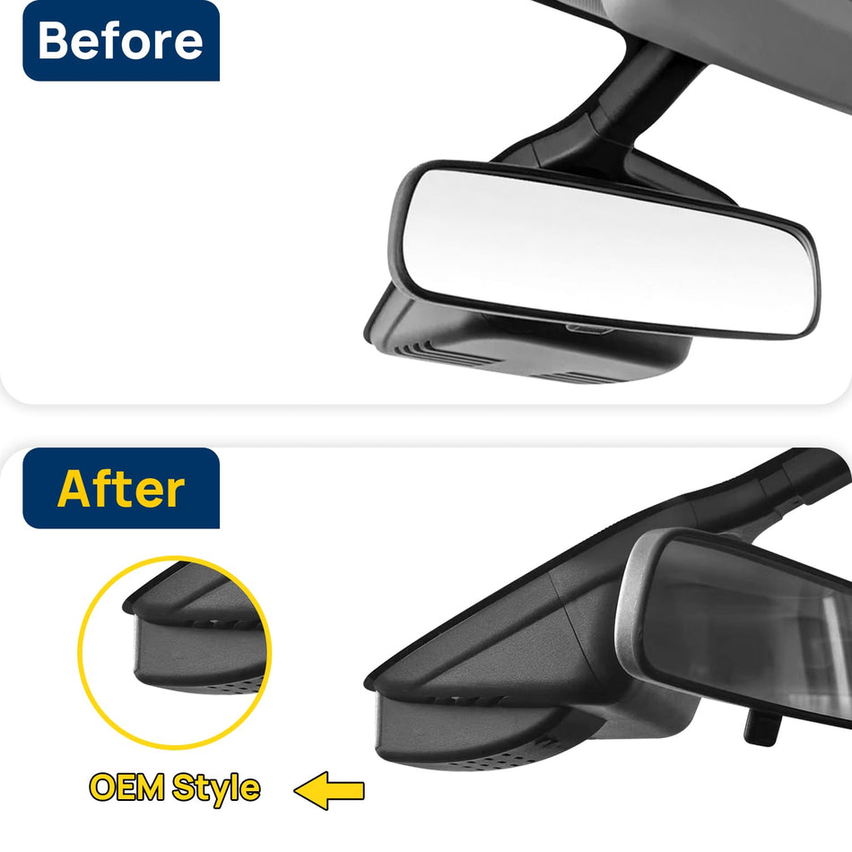 Vorher-Nachher Vergleich: Xplywi 2K/1080P Doppel Dashcam Autokamera Kompatibel mit Renault Kadjar 2013-2022, diskrete OEM-Installation