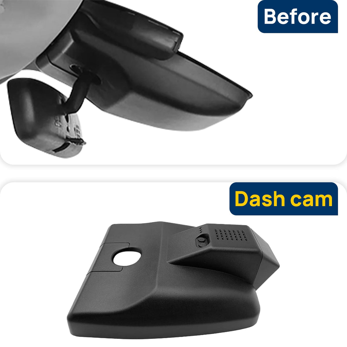 Vorher-Nachher Vergleich: Xplywi 2K Frontkamera Dashcam Kompatibel mit Lexus NX AZ10 NX200 NX200t NX300 NX300h 2014-2021, diskrete OEM-Installation