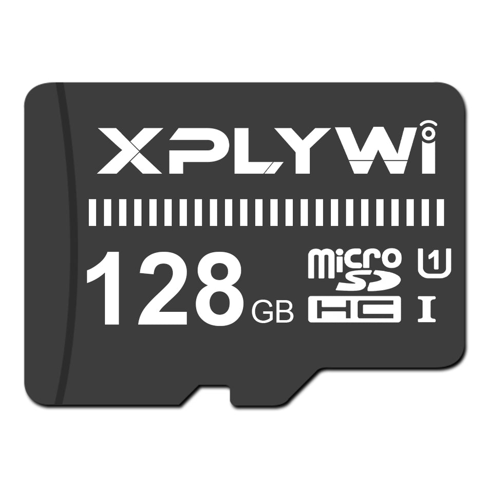 Xplywi 128GB microSDHC Speicherkarte schwarz für Dashcam und Autokamera mit Class 10 Geschwindigkeit