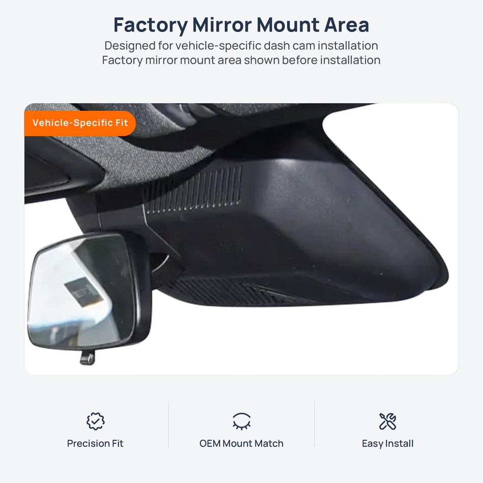 Factory mirror mount area for Wuling Starlight S dash cam installation