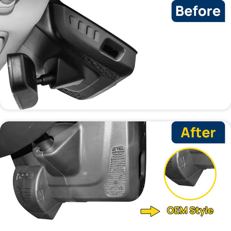 Vorher-Nachher Vergleich: Xplywi 1080P Frontkamera Dashcam Kompatibel mit Geely Azkarra Boyue Atlas Pro 2020-2022, diskrete OEM-Installation