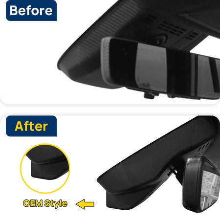 Vorher-Nachher Vergleich: Xplywi 2K/1080P Doppel Dashcam Autokamera Kompatibel mit Toyota Grand Highlander (AS10) 2024 2025, diskrete OEM-Installation