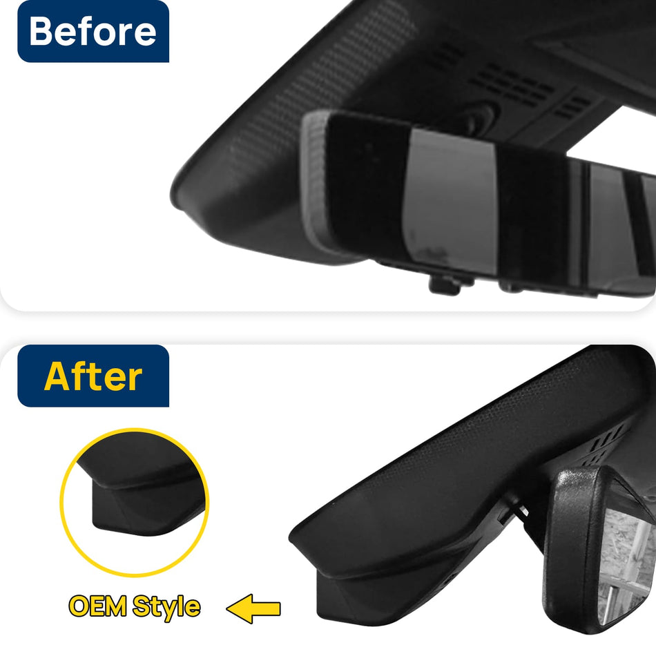 Vorher-Nachher Vergleich: Xplywi 2K Frontkamera Dashcam Kompatibel mit Toyota Grand Highlander (AS10) 2024 2025, diskrete OEM-Installation