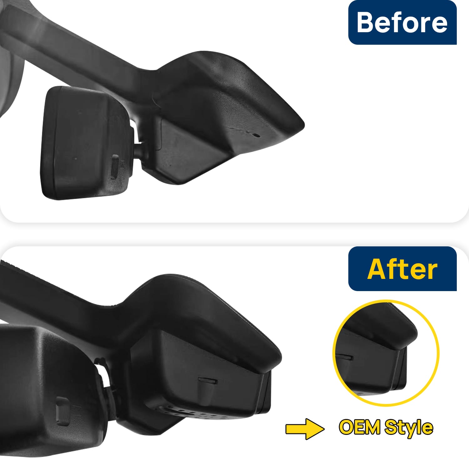 Vorher-Nachher Vergleich: Xplywi 4K/1080P Doppel Dashcam Autokamera Kompatibel mit Ford Edge 2015-2019, diskrete OEM-Installation