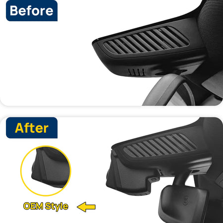 Vorher-Nachher Vergleich: Xplywi 1080P Frontkamera Dashcam Kompatibel mit Mercedes-Benz GLB180 GLB200 GLB220 X247 2020-2023, diskrete OEM-Installation