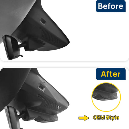 Vorher-Nachher Vergleich: Xplywi 4K/1080P Doppel Dashcam Autokamera Kompatibel mit Lynk & Co 06 EM-P 2020-2025, diskrete OEM-Installation