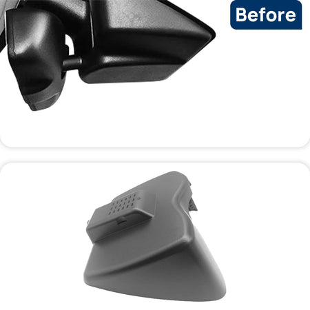 Vorher-Nachher Vergleich: Xplywi 1080P Frontkamera Dashcam Kompatibel mit Jeep Cherokee 2015-2018, diskrete OEM-Installation