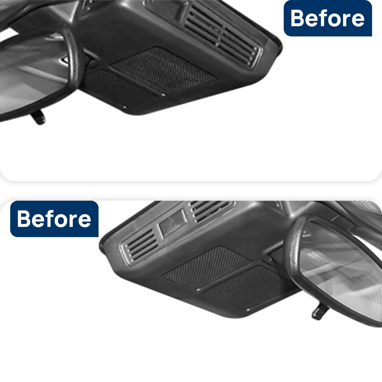 Vorher-Nachher Vergleich: Xplywi 2K/1080P Doppel Dashcam Autokamera Kompatibel mit Chery Omoda 5 C5 5X 2022-2025, diskrete OEM-Installation