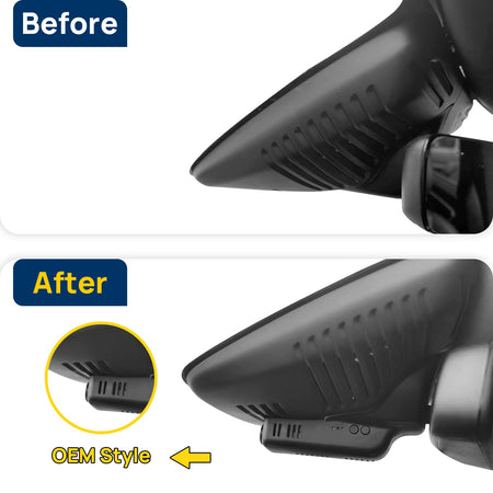 Vorher-Nachher Vergleich: Xplywi 2K/1080P Doppel Dashcam Autokamera Kompatibel mit Volvo XC60 2012-2017, diskrete OEM-Installation