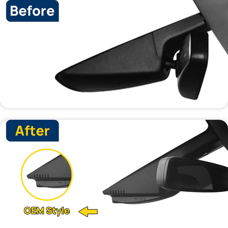 Vorher-Nachher Vergleich: Xplywi 2K/1080P Doppel Dashcam Autokamera Kompatibel mit Lincoln Continental 2017-2021, diskrete OEM-Installation