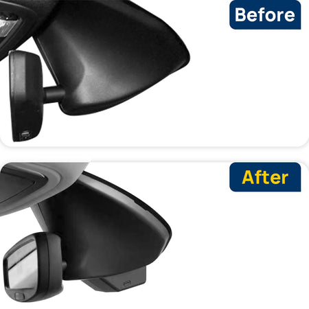 Vorher-Nachher Vergleich: Xplywi 2K Frontkamera Dashcam Kompatibel mit Jeep Cherokee 2020 2021, diskrete OEM-Installation